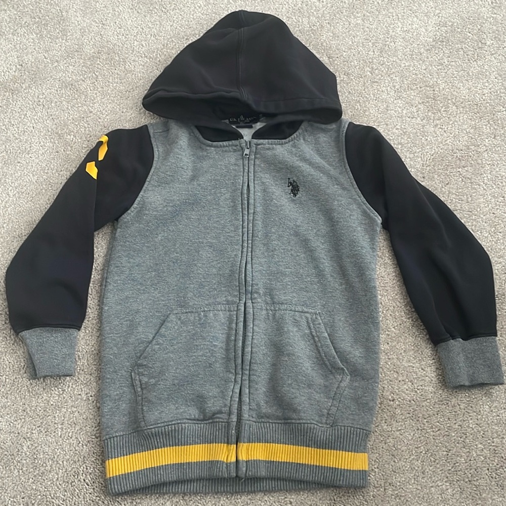 Boys US Polo Zip Up Hoodie